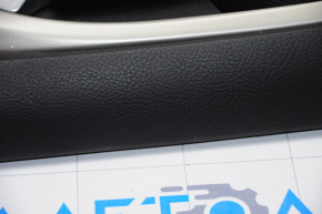 Door trim card front right Ford Fusion mk5 13-14 beige with beige insert leather, armrest leather, molding under wood gloss, butts