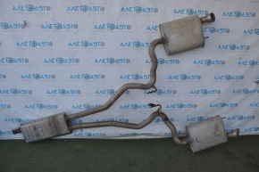 Exhaust manifold assembly Ford Mustang mk6 15-23 2.3T resonator with barrels, dents