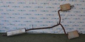 Exhaust line rear part Ford Flex 13-19 rusty, dents