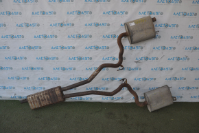 Exhaust manifold assembly Ford Mustang mk6 15-23 2.3T resonator with barrels, rusty, dents