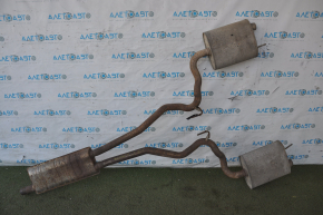 Exhaust manifold assembly Ford Mustang mk6 15-23 2.3T resonator with barrels, rusty, dents