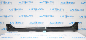 Left threshold Honda Civic X FC 16-19 4d black no 1 fastening, tear at the bottom