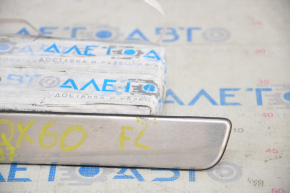 Door sill trim front left outer Infiniti JX35 QX60 13-17 chrome with backlight, chrome trim, pokes
