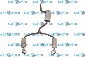 Exhaust line with barrels VW Passat b8 16-19 USA 3.6 dents