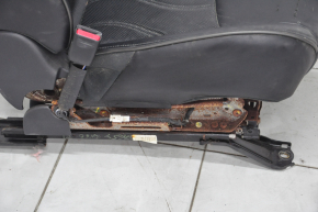 Driver's seat Infiniti JX35 QX60 13-15 with airbag, electric, headrest with monitor, leather black, worn, rusty