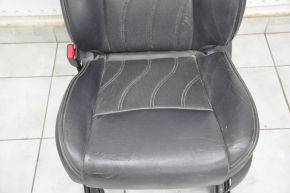 Driver's seat Infiniti JX35 QX60 13-15 with airbag, electric, headrest with monitor, leather black, worn, rusty