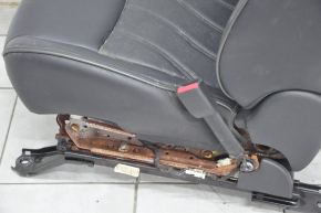 Passenger seat Infiniti JX35 QX60 13-15 with airbag, electric, headrest with monitor, leather black, worn, rusty