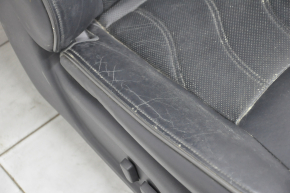 Passenger seat Infiniti JX35 QX60 13-15 with airbag, electric, headrest with monitor, leather black, worn, rusty