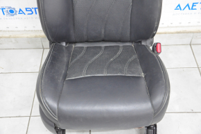 Passenger seat Infiniti JX35 QX60 13-15 with airbag, electric, headrest with monitor, leather black, worn, rusty