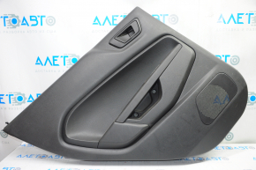 Door trim card rear left Ford Fiesta 11-19 black with black insert plastic, armrest plastic, scratches