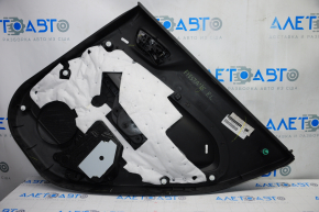 Door trim card rear left Ford Fiesta 11-19 black with black insert plastic, armrest plastic, scratches