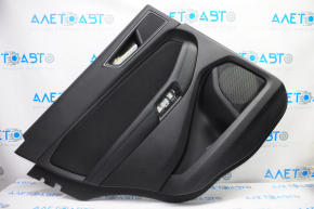 Door trim card rear left Ford Edge 15-18 black with black insert cloth, armrest leather, butts
