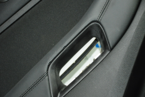 Door trim card rear left Ford Edge 15-18 black with black insert cloth, armrest leather, butts