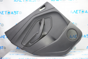 Door trim card rear left Ford Escape MK3 13-19 pre-rest black with black insert plastic, armrest leather