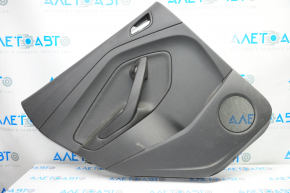 Door trim card rear left Ford Escape MK3 13-19 pre-rest black with black insert plastic, armrest leather, scratches