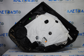 Door trim card rear left Ford Escape MK3 13-19 pre-rest black with black insert plastic, armrest leather, scratches