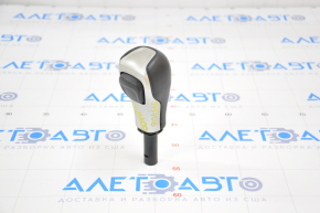 Gear knob Jeep Compass 17-22 leather, gray overlay, scratch on leather