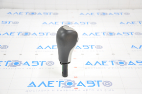 Gear knob Jeep Compass 17-22 leather, gray overlay, scratches on leather