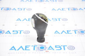 Fiat 500L 14 automatic transmission knob - black leather, crack in glass, scratches