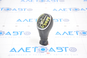 Fiat 500L 14 automatic transmission knob - black leather, crack in glass, scratches