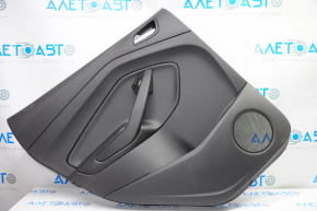 Door trim card rear left Ford Escape MK3 17-19 rest black with black insert plastic, armrest leather, scratches