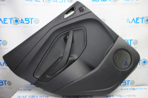 Door trim card rear left Ford Escape MK3 13-19 pre-rest black with black insert plastic, armrest leather, under tweeter