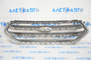 Radiator grill grill Ford Escape MK3 17-19 rest, gray with chrome, with emblem, crack