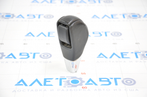 Gear knob Subaru Outback 15-19 leather, black, worn leather
