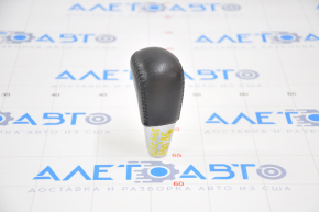 Gear knob Mitsubishi Outlander 14-20 leather black, worn leather