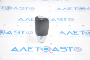 Gear knob Dodge Journey 11-20 leather black, scratches on chrome and leather
