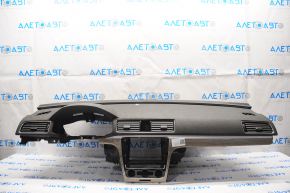 Torpedo front panel without AIRBAG VW Passat b8 16-19 USA for dry cleaning, beige inserts