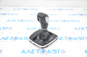 Gear knob with shifter cover Ford Escape MK3 13-16 black rubber, gray cover, broken mount