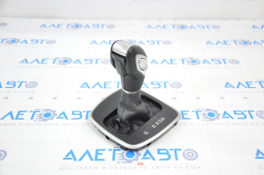 Gear knob with shifter cover Ford Escape MK3 13-16 leather black, gray cover, broken mount