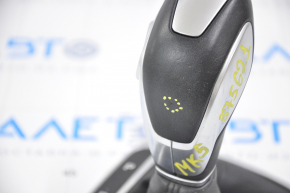 Automatic transmission knob with shifter cover Ford Fusion mk5 13-16 leather black type 2 pokes on leather