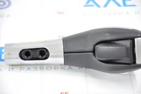 Gear knob Ford Ecosport 18-22 leather black with button, scratches on leather, chrome defect