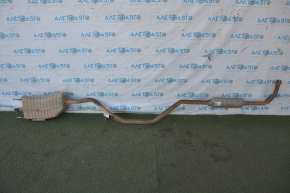 Exhaust line middle part with rear barrel Chevrolet Volt 11-15 with resonator, flattened