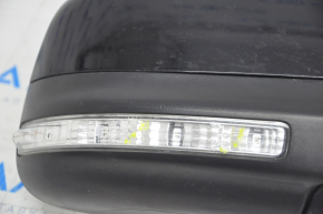 Side mirror right Ford Explorer 16-19 rest, 7 pins, turn signal, heated, black, cracks