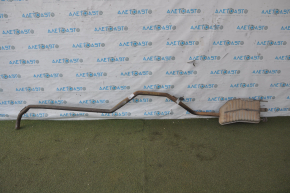 Exhaust line middle part with rear barrel Chevrolet Volt 11-15 without resonator, flattened