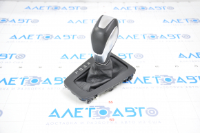 Automatic transmission knob with shifter pad Ford Focus mk3 15-18 rest, leather, black pad