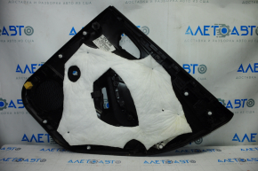 Door trim card rear left Ford Focus mk3 15-18 black with black plastic insert, fur-look window lifter