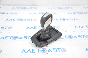 Automatic transmission handle with shifter cover Ford Focus mk3 15-18 rest, leather, black cover, chrome swelled, paint peeled off