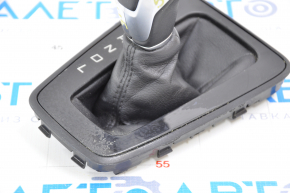 Automatic transmission handle with shifter cover Ford Focus mk3 15-18 rest, leather, black cover, chrome swelled, paint peeled off