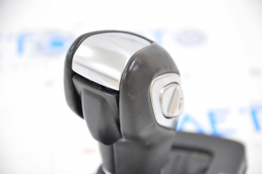 Automatic transmission knob with shifter cover Ford Focus mk3 15-18 rest, leather, black cover, scratch on leather