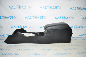 Console central armrest Subaru Outback 15-19 leather, black, scratches