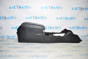Console central armrest Subaru Outback 15-19 leather, black, scratches