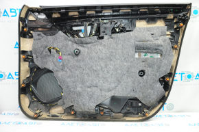 Door trim card front left Mercedes CLA 14-19 black with black insert leather, armrest leather, for seat memory, dent