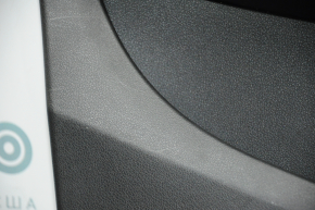 Door trim card front left Audi Q5 8R 09-12 black with brown insert leather, armrest leather, molding under wood gloss, scratch, dent on armrest