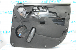 Door trim card front left Audi Q7 4L 10-15 black with black insert leather, armrest leather, under seat memory, molding under wood gloss, BOSE, broken crepe, scratches