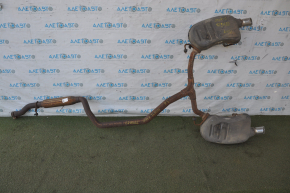 Muffler rear part with barrels Dodge Journey 11-16 3.6 fwd under chrome tips, rusty