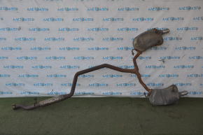 Muffler rear part with barrels Dodge Journey 11-16 3.6 fwd under chrome tips, rusty